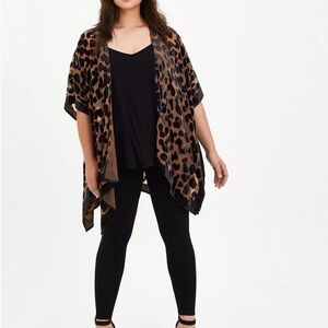 Torrid NWT size 3/4 Leopard Print Kimono Cardigan